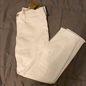 White ripped jeans